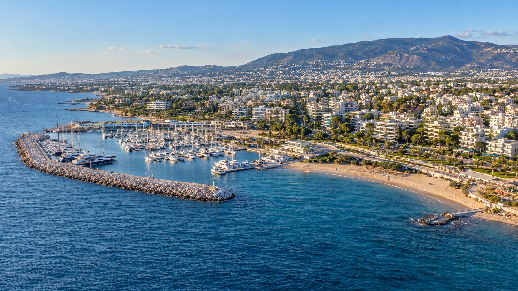 Glyfada area setting illustrating a residence and property brief